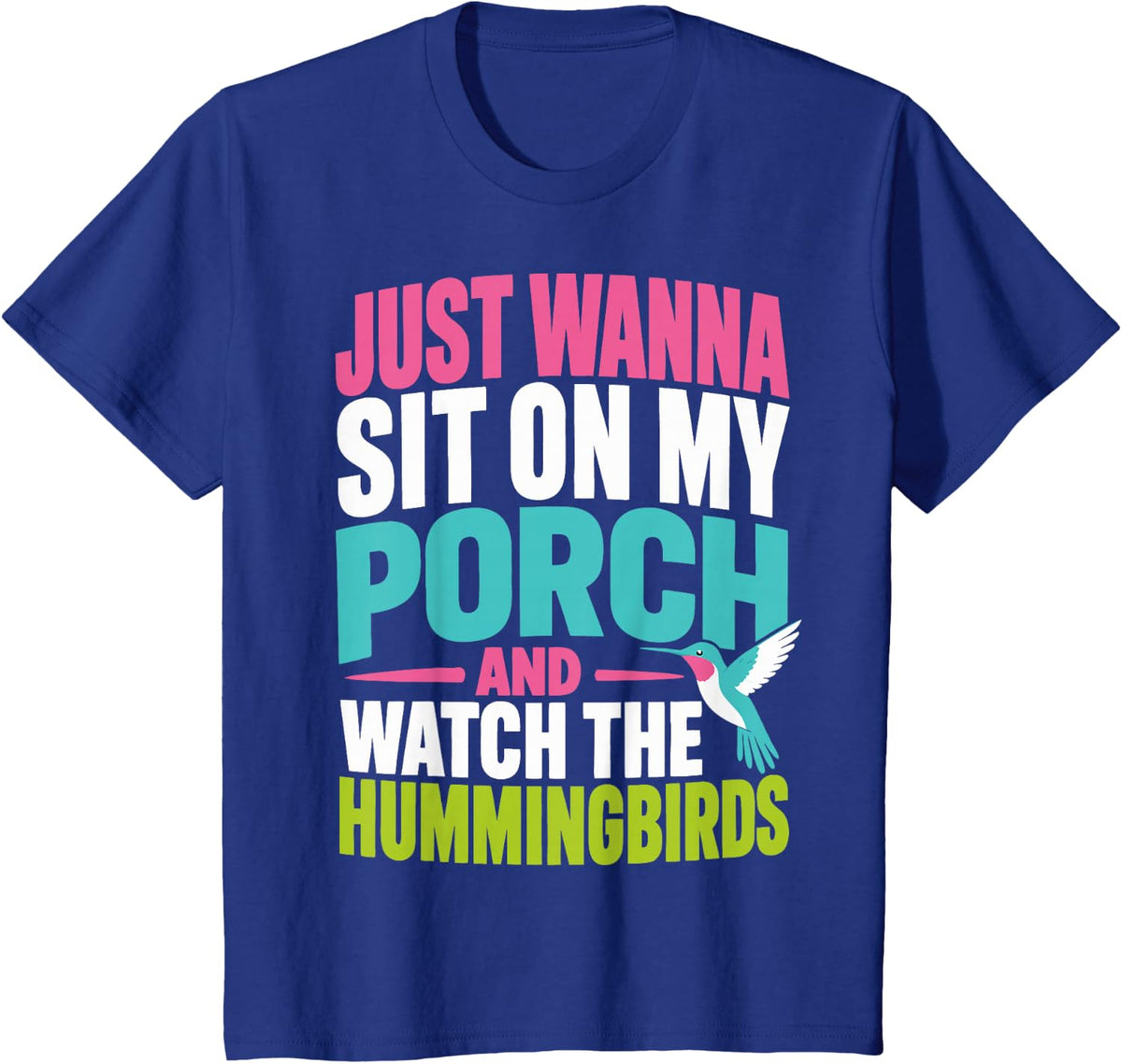 Funny Hummingbird Lover Bird T-Shirt - Royal Blue