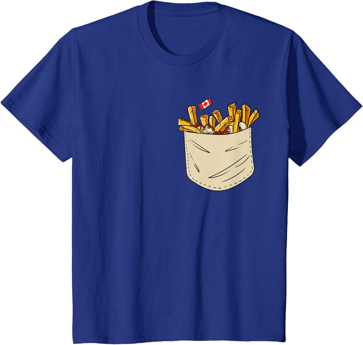 Poutine Pocket T-Shirt - Royal Blue