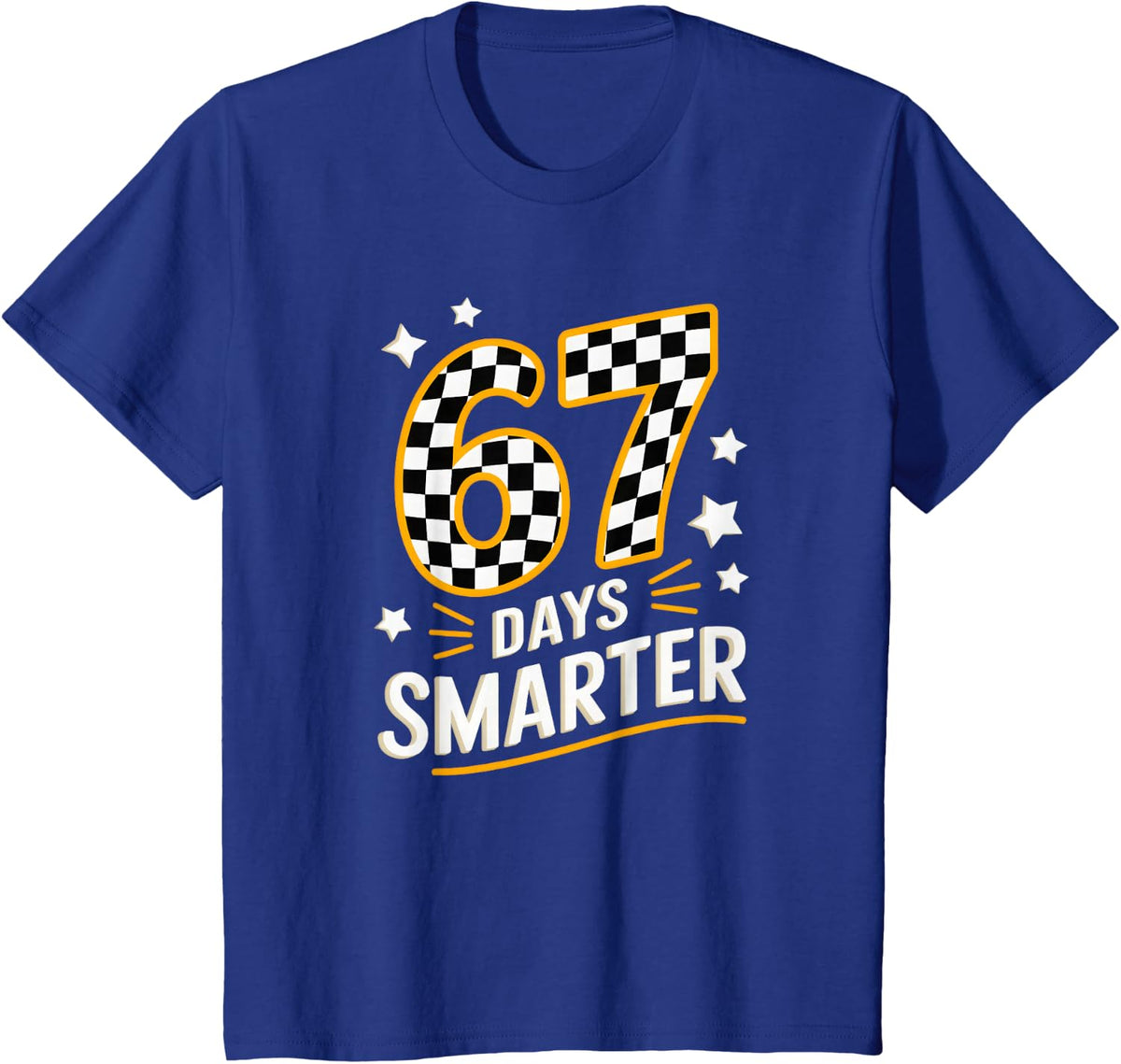 67 Days of School Funny Teacher T Shirts Tees for Women Men Student Day Smarter - Royal Blue