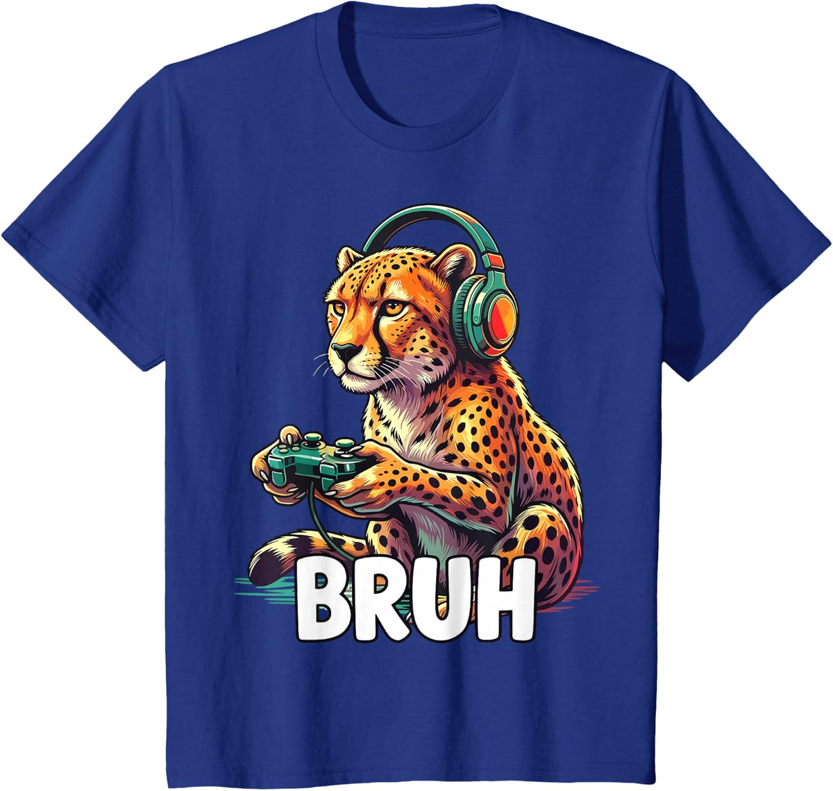 Bruh Cheetahs Funny Video Games Cheetah T-Shirt - Royal Blue