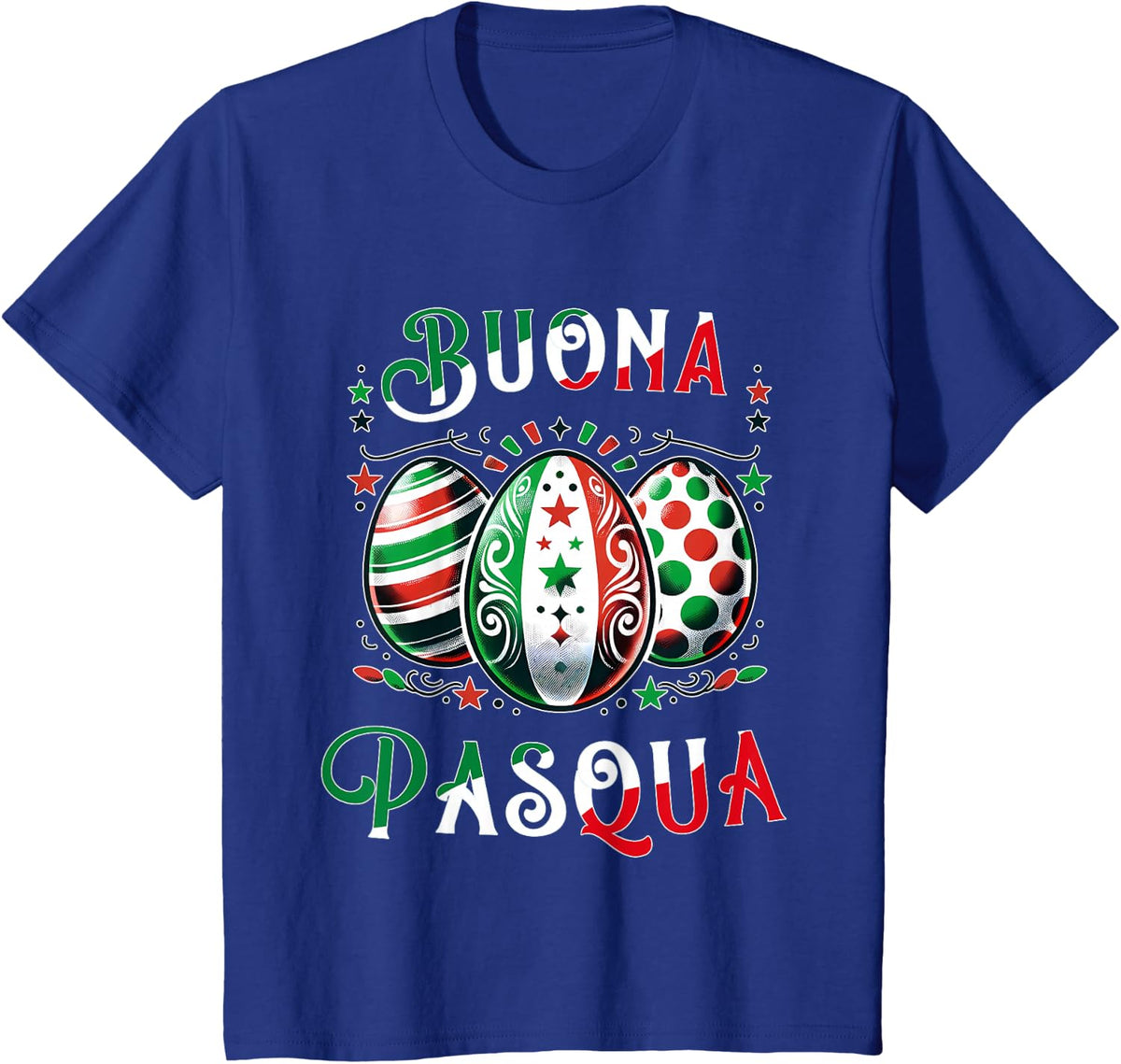 Buona Pasqua Italian Happy Easter Egg For Kids Men Women T-Shirt - Royal Blue