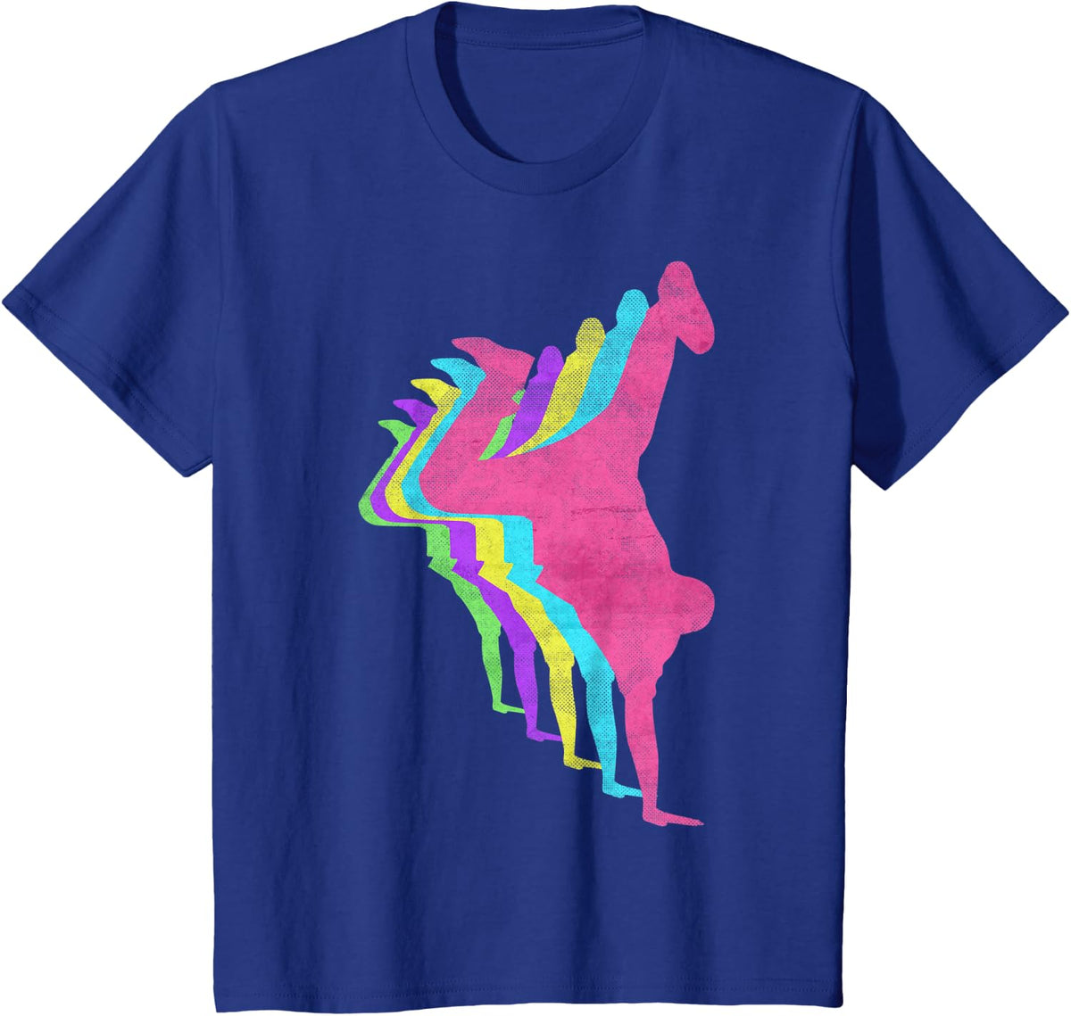Hiphop hand stand break dance. 80s. Colors. 1980s. T-Shirt - Royal Blue