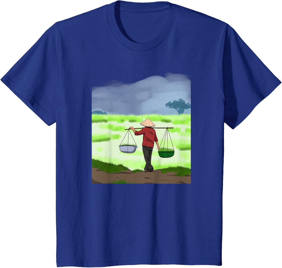Vietnam Vietnamese Farmers Rice Fields Flag Viet Pride T-Shirt - Royal Blue