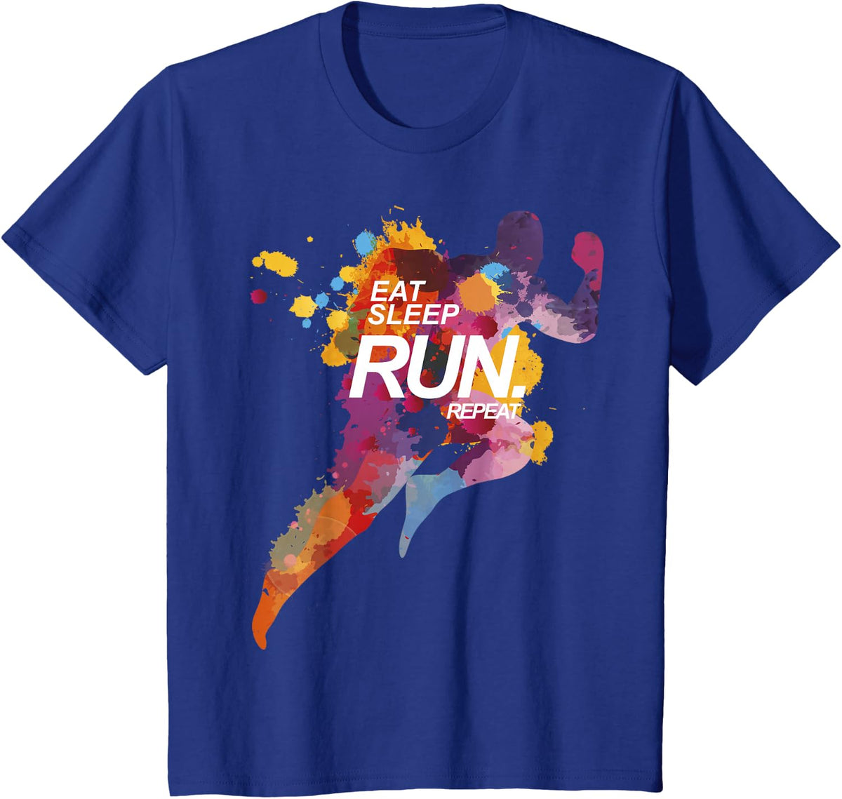 Eat Sleep Run Repeat T-Shirt Funny Runner Gift Shirt T-Shirt - Royal Blue