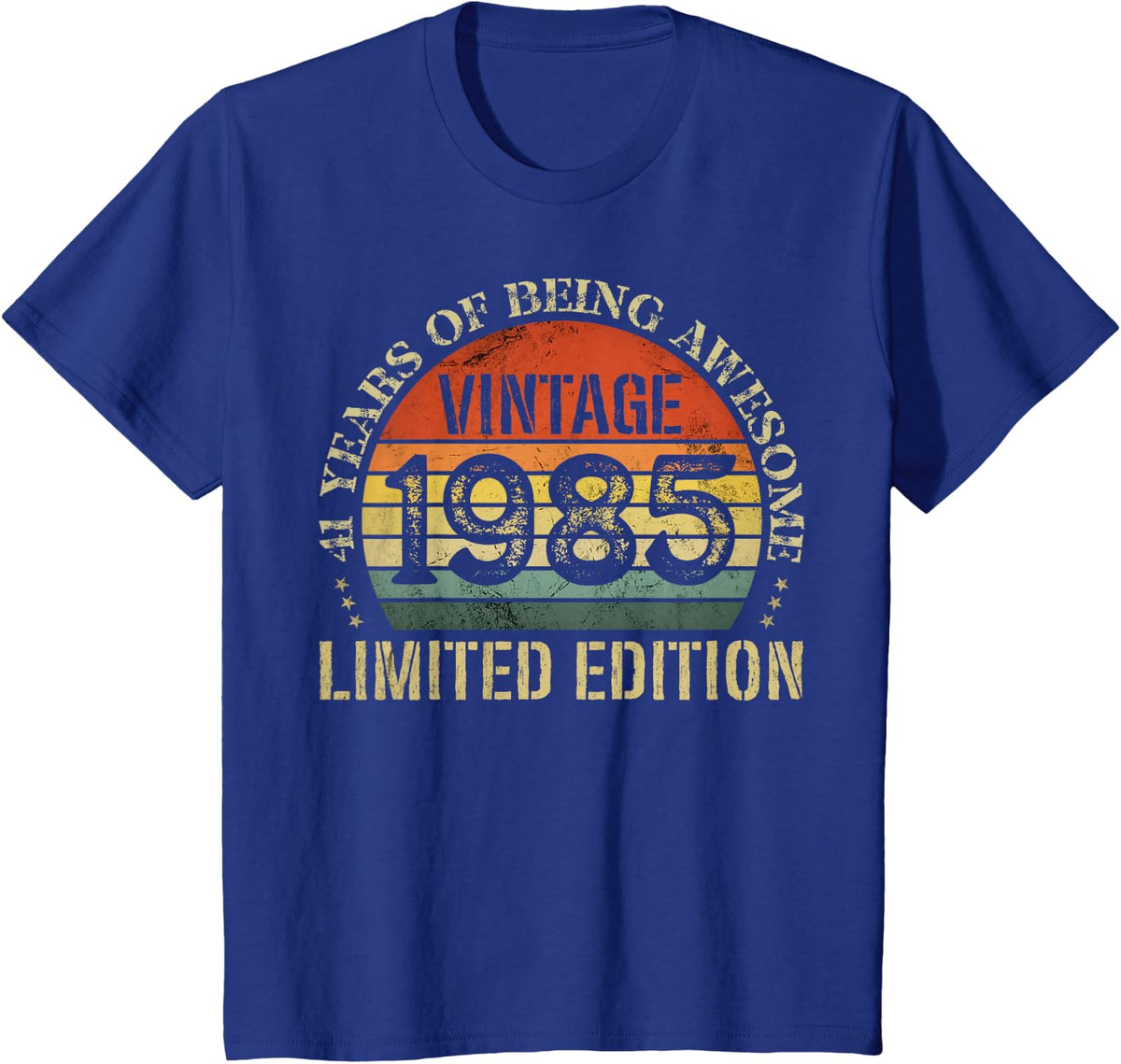 Vintage 1985 Limited Edition 41st Birthday 41 Years Old T-Shirt - Royal Blue