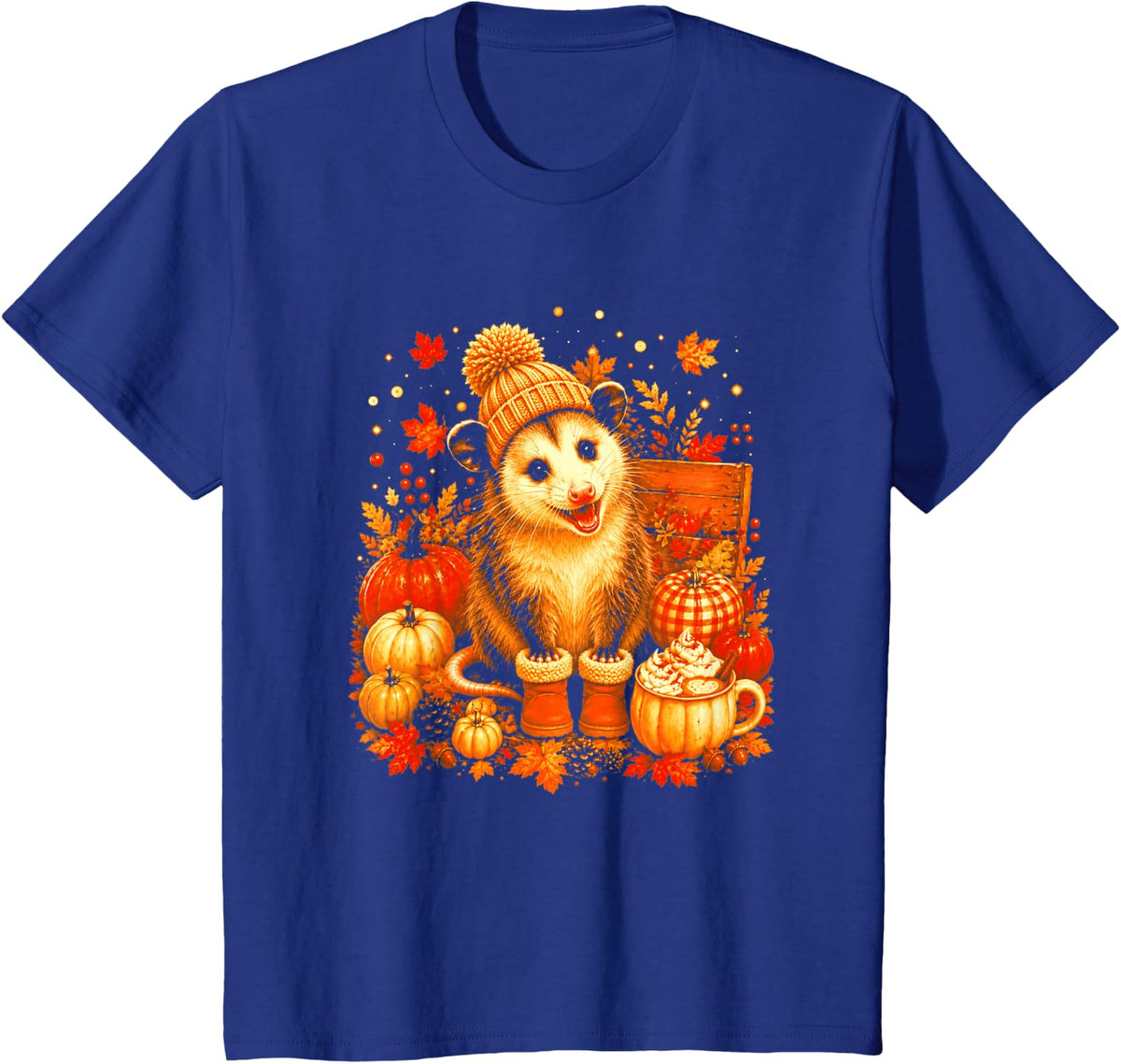 Fall Autumn T-Shirt - Royal Blue