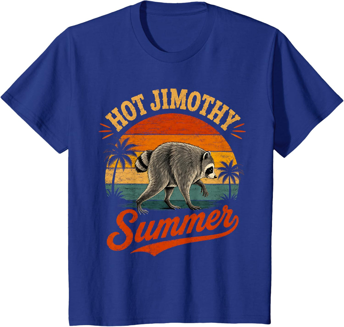 Hot Jimothy Summer Viral Raccoon Seattle Funny Trash Panda T-Shirt - Royal Blue