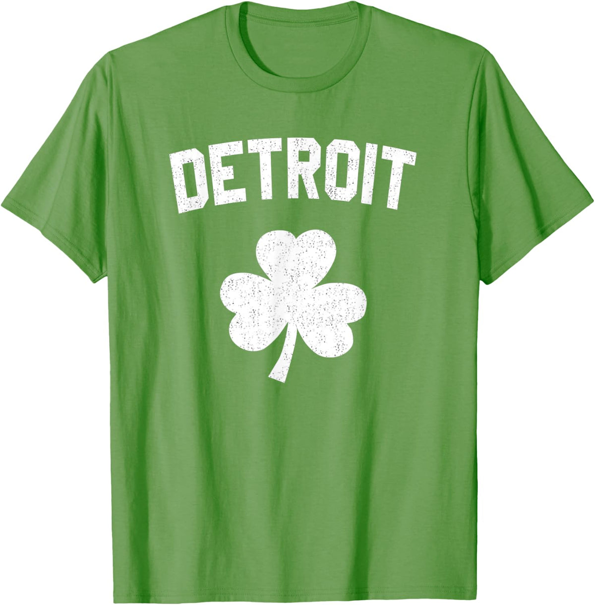 Irish American Shamrock Detroit St Patricks Day T-Shirt - Grass Green