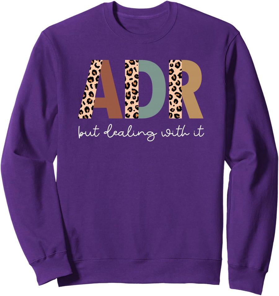 ADR Vet Tech Funny Veterinary Medicine Veterinarian Sweatshirt - Adult Unisex Purple