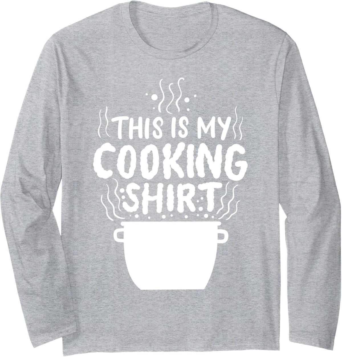 Cooking Cook Chef Long Sleeve T-Shirt - Adult Unisex Heather Grey