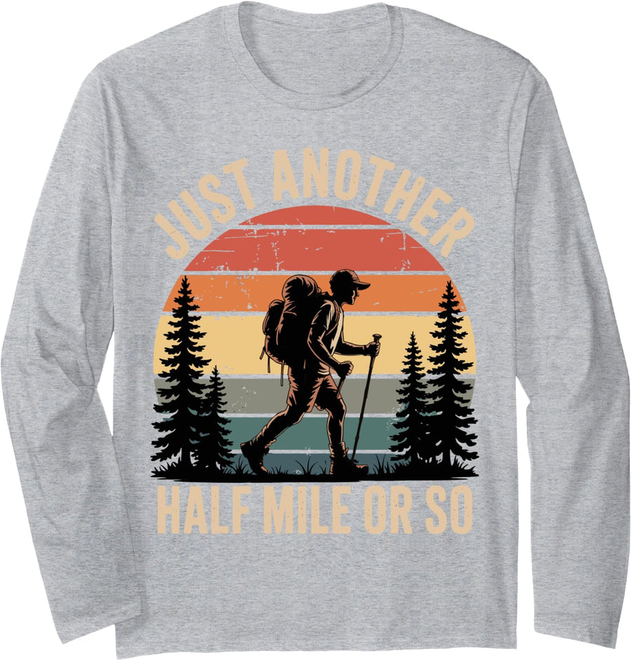 Just Another Mile Or So Long Sleeve T-Shirt - Adult Unisex Heather Grey