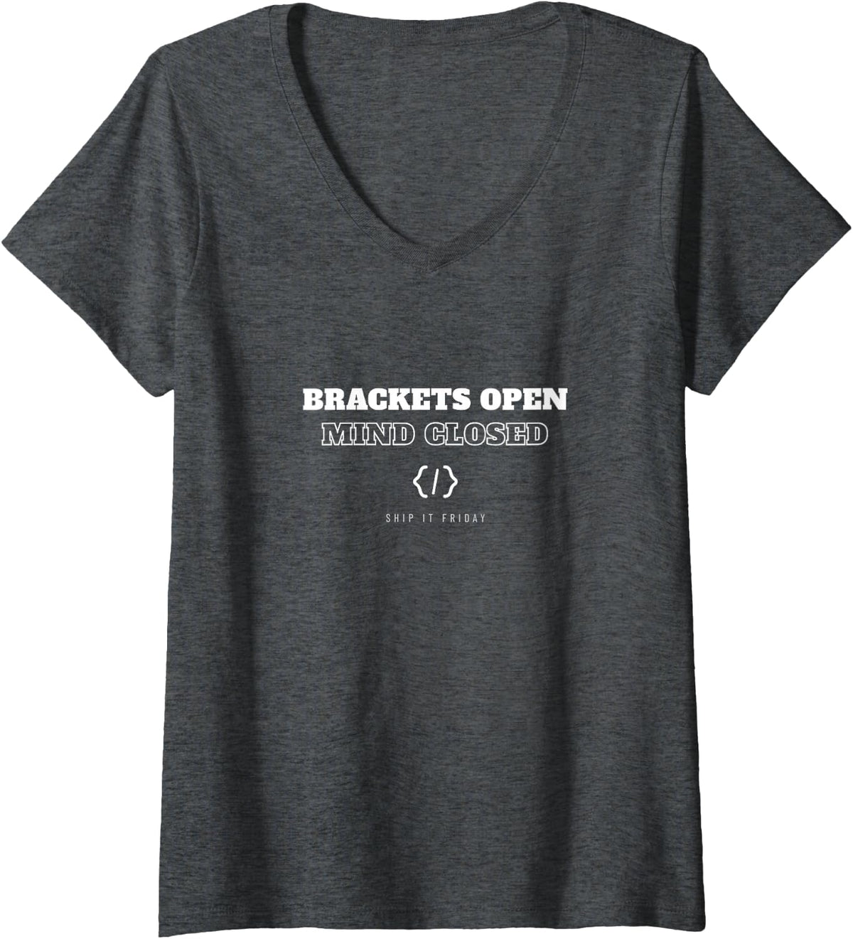 Women's Computer Science Coding Software Engineer Programmer V-Neck T-Shirt - Dark Heather Grey