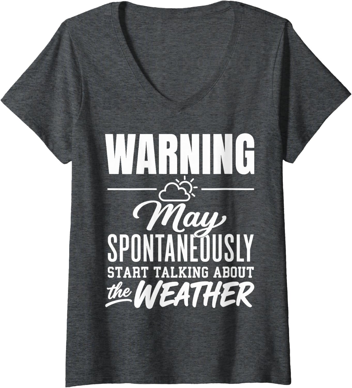 Women's Meteorology Nerd Weather Forecast Meteorologist V-Neck T-Shirt - Dark Heather Grey