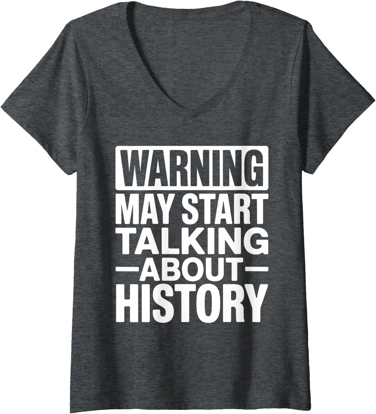 Women's Historian Art for Men Women History Teacher History Buff V-Neck T-Shirt - Dark Heather Grey