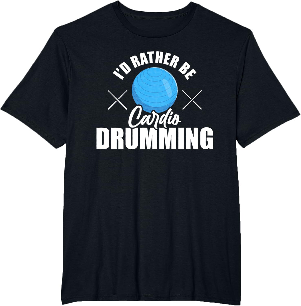 Fitness Workout Drummer Cardio Drumming Squad Group T-Shirt - Black
