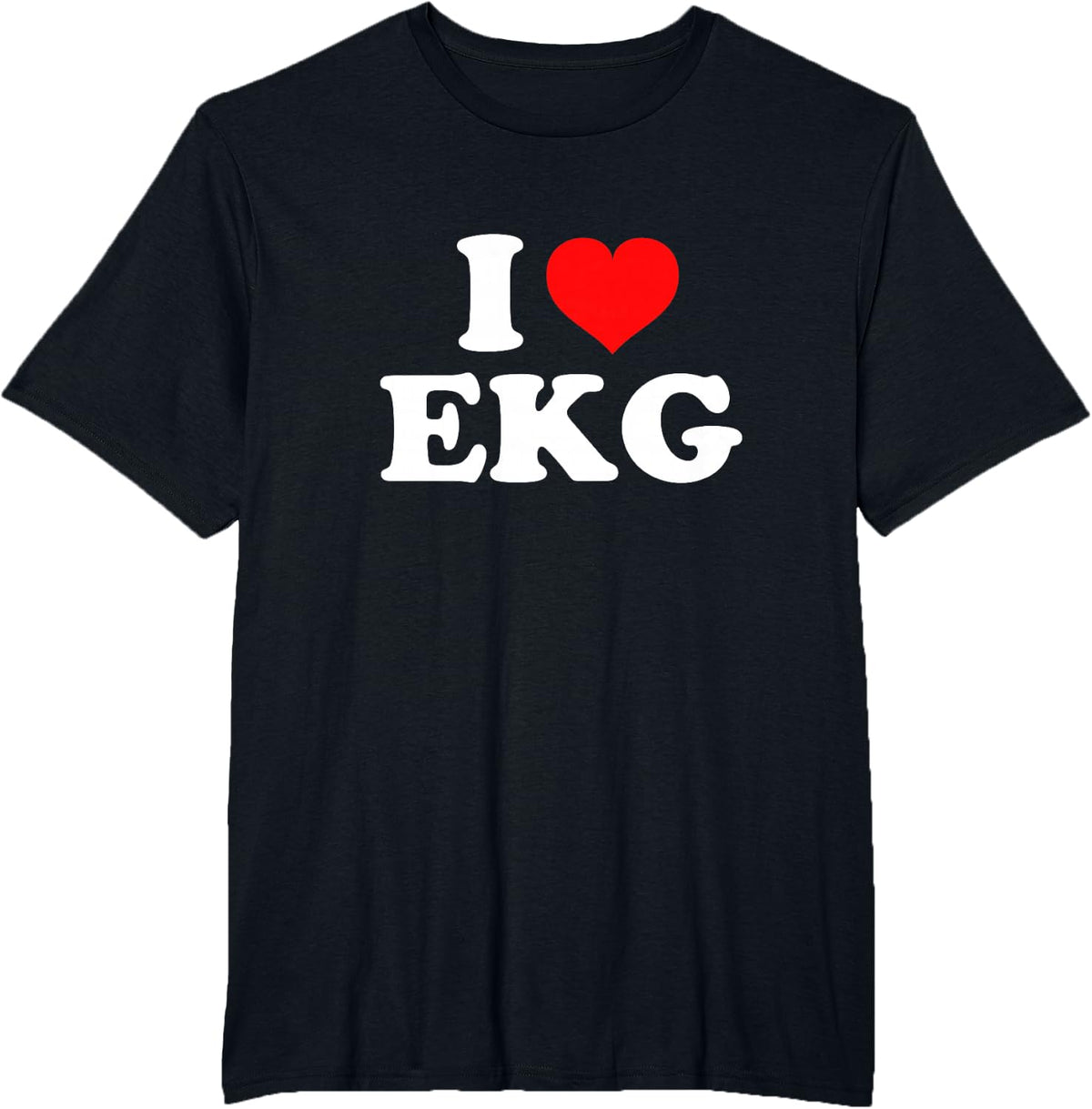 I Love EKG T-Shirt - Black