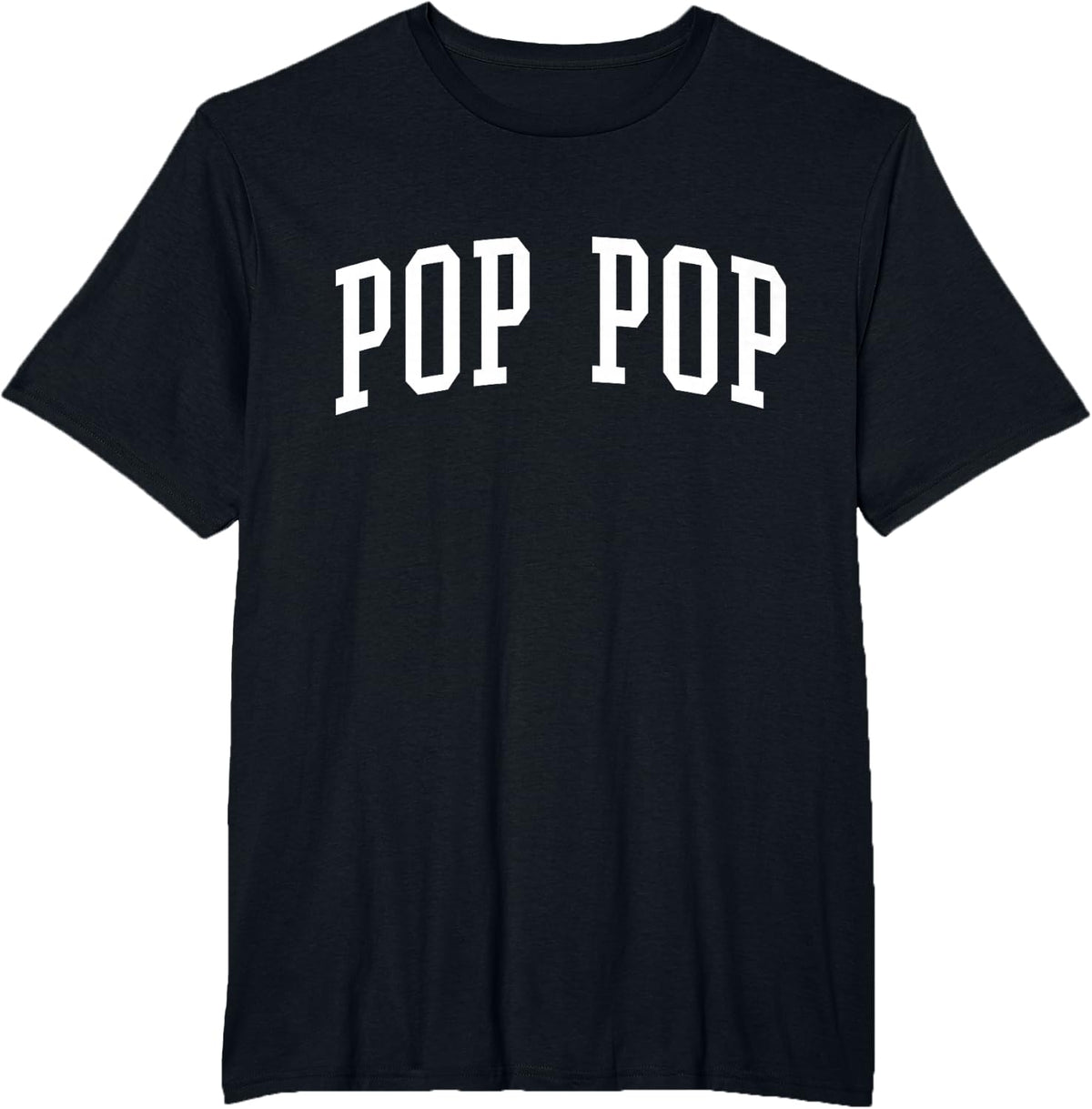 Varsity Pop Pop T-Shirt - Black