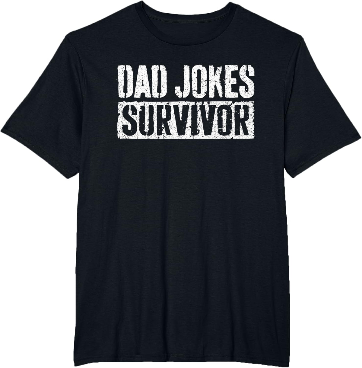 Dad Jokes Survivor Shirt Funny Men Fathers Day T-Shirt - Black