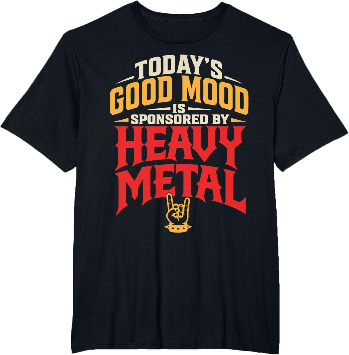 Vintage Heavy Metal Music T-Shirt - Black