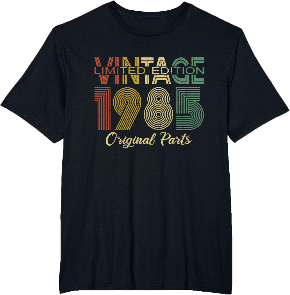 Vintage 1985 Men Women Born in 1985 Birthday T-Shirt - Black