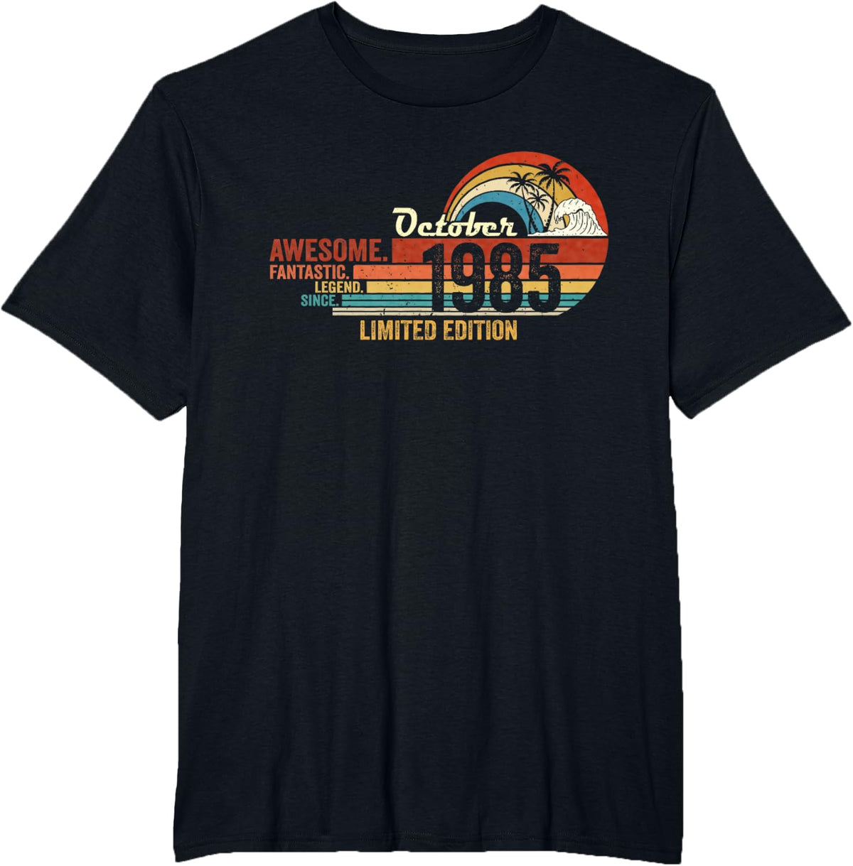 Awesome Since October 1985 Gift Birthday Since October 1985 T-Shirt - Black