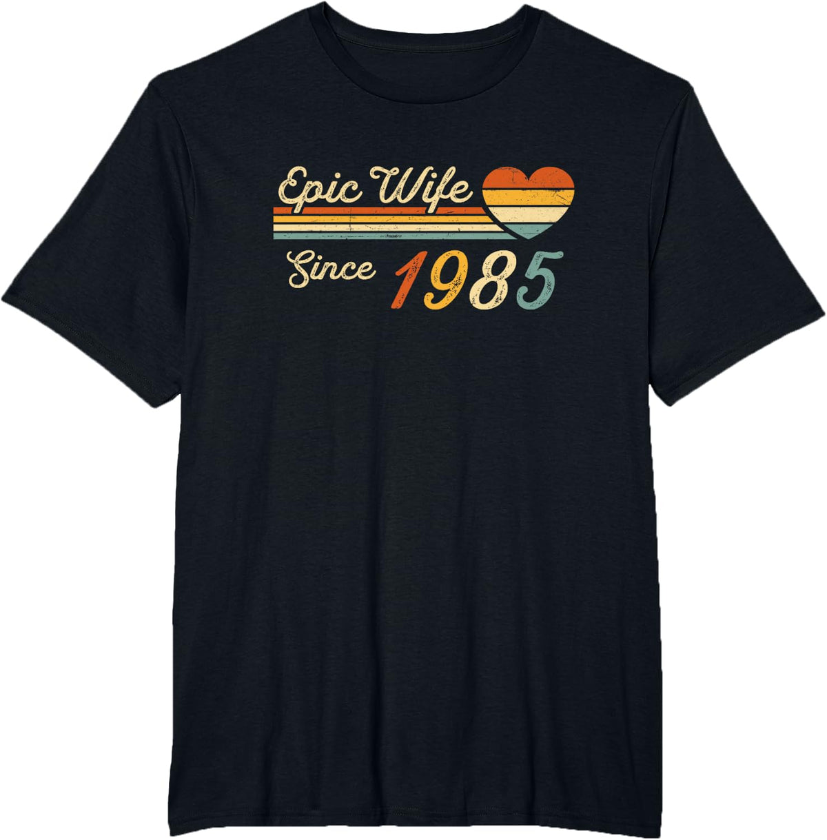 41st Wedding Anniversary Shirts For Her - Epic Wife Since 1985 T-Shirt - Black