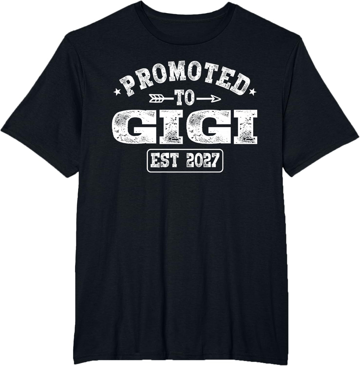 Promoted to Gigi Est 2027 Family Matching T-Shirt - Black