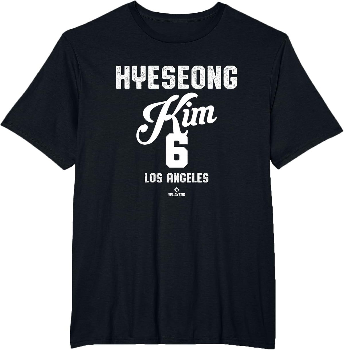 Hyeseong Kim 6 Los Angeles Baseball Vintage MLBPA T-Shirt - Black