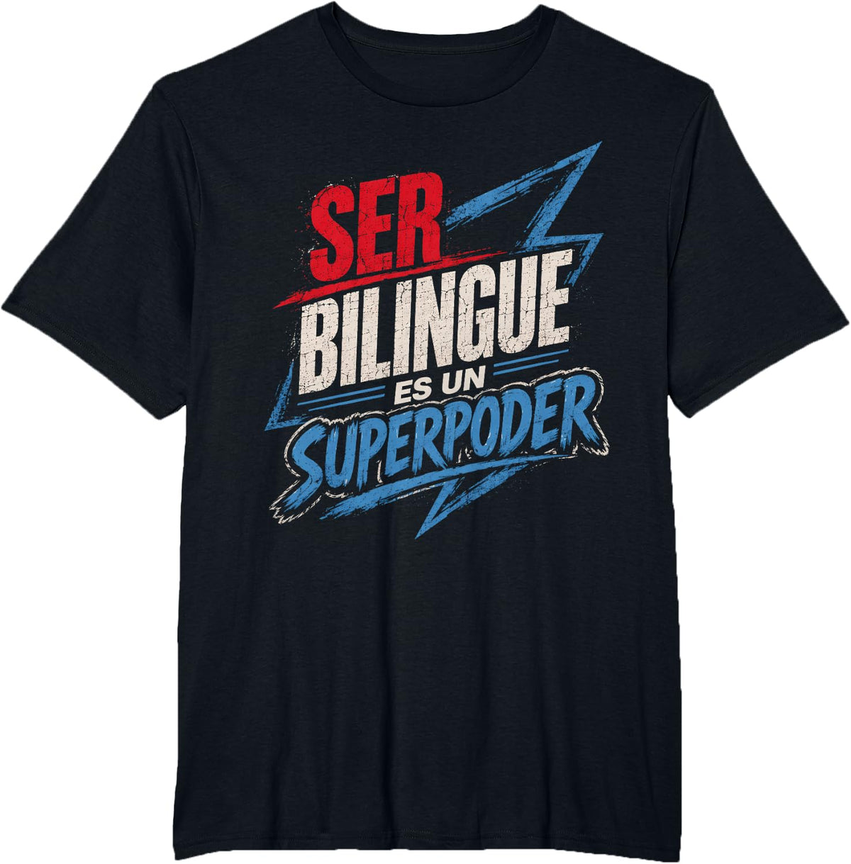 Ser Bilingue ES Un Superpoder Bilingual Spanish Teacher T-Shirt - Black