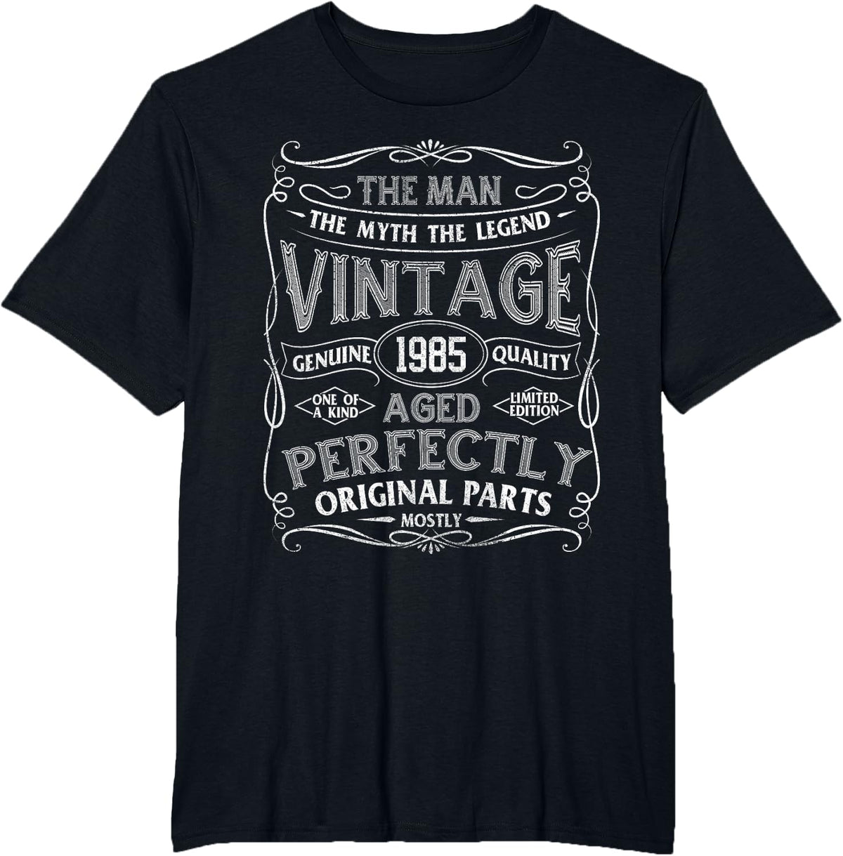 Man Myth Legend Vintage 1985 Birthday T-Shirt - Black