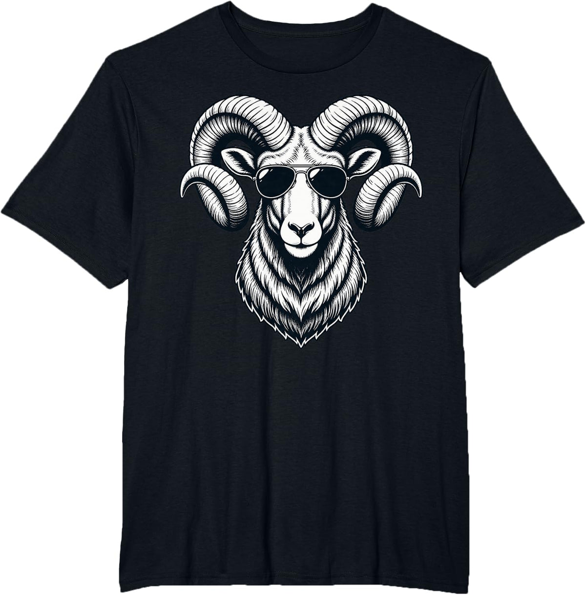 Cool Ram Sunglasses Bighorn Sheep Hiking T-Shirt - Black
