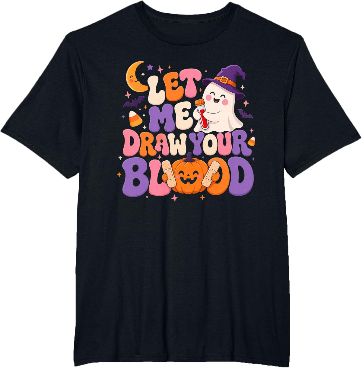 Let Me Draw Your Blood Halloween Phlebotomist T-Shirt - Black