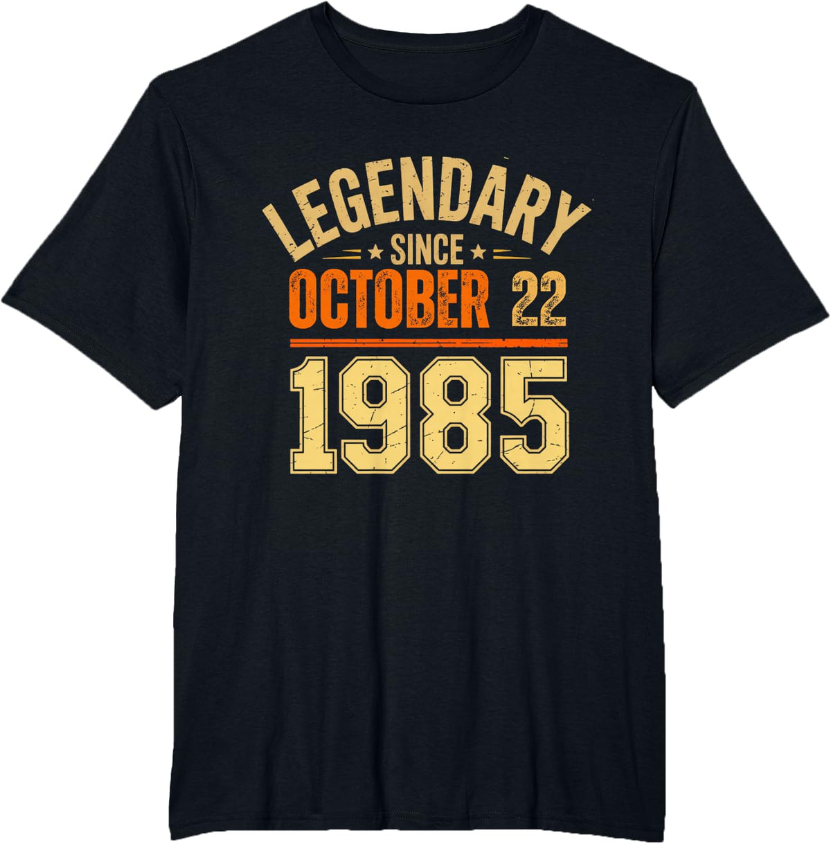 Legendary Since October 22 1985 Awesome Retro Birthday Party T-Shirt - Black