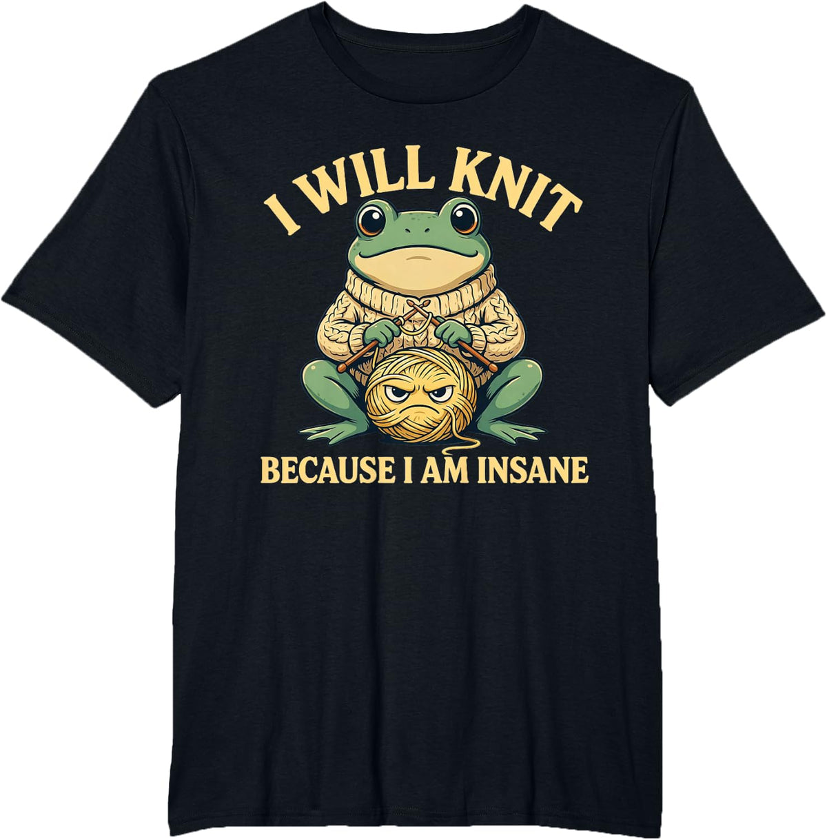 Knitting Knit Knitter Hand T-Shirt - Black