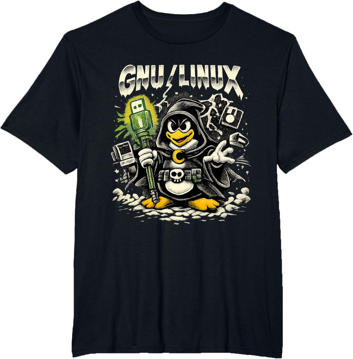Linux Open Source Computer Developer Funny Nerd T-Shirt - Black