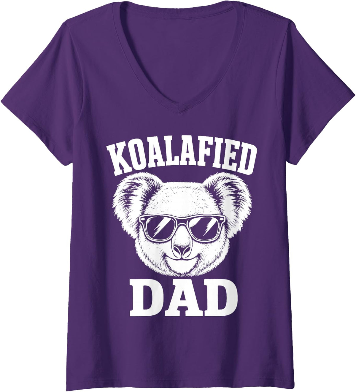 Women's Dad Koala Father Australia V-Neck T-Shirt - Purple