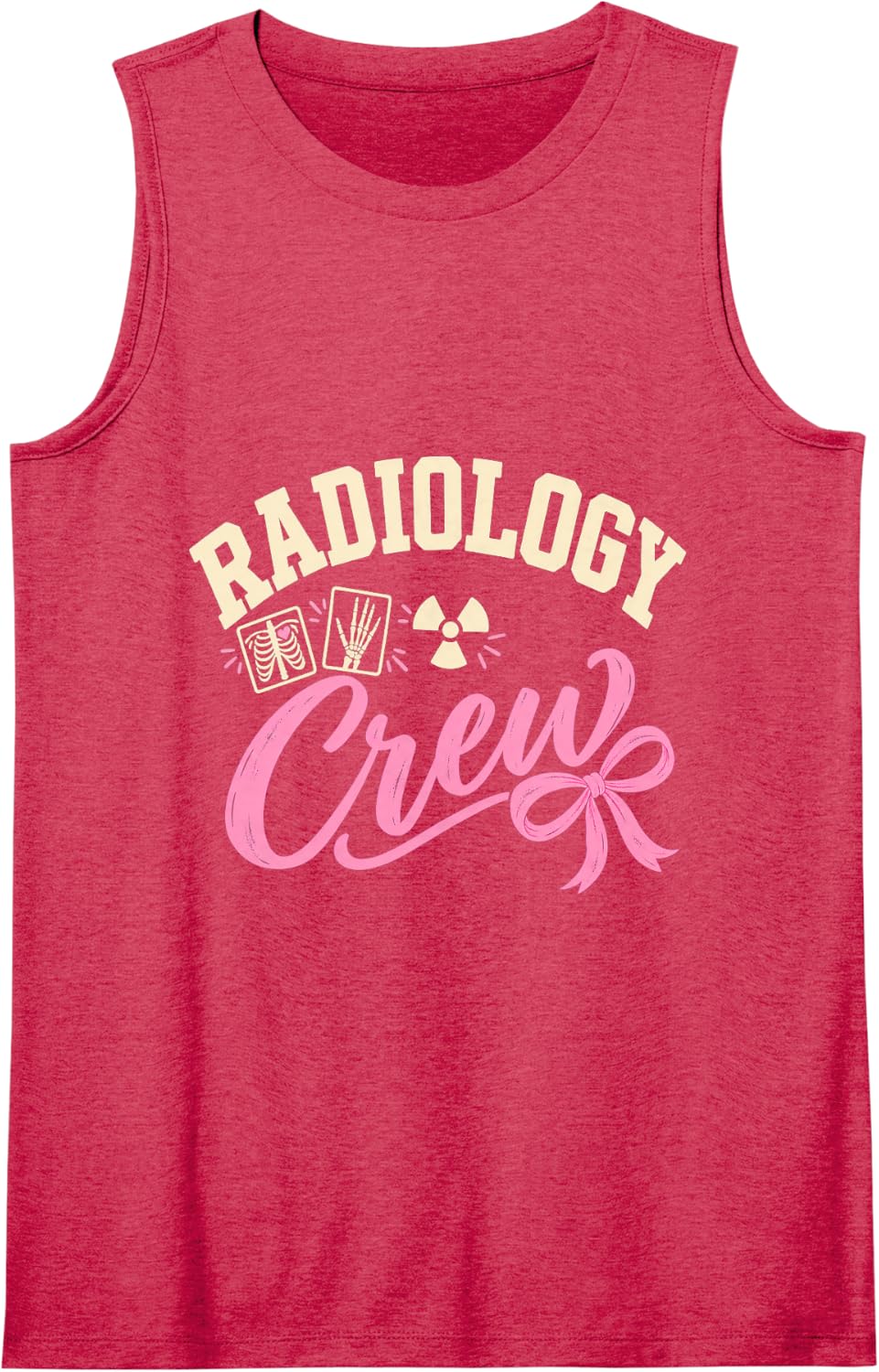 Radiology Crew X-Ray Tech Rad Tech Sleeveless Tank Top - Red