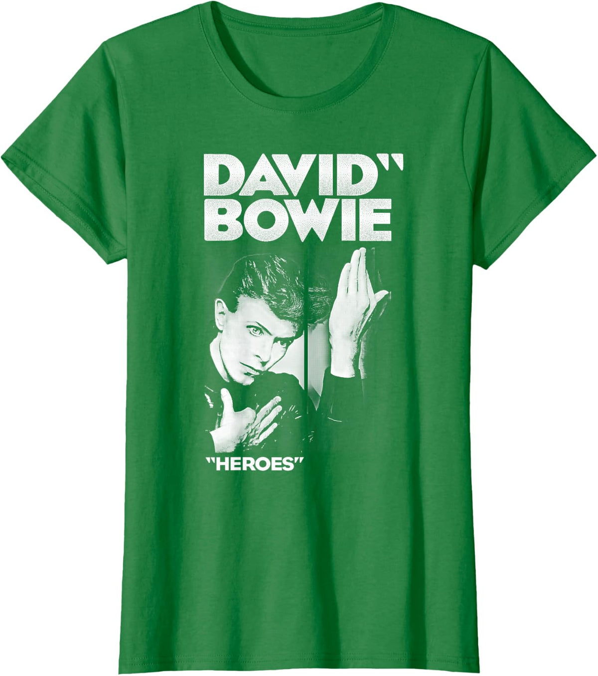 David Bowie - Bold Heroes T-Shirt - Kelly Green