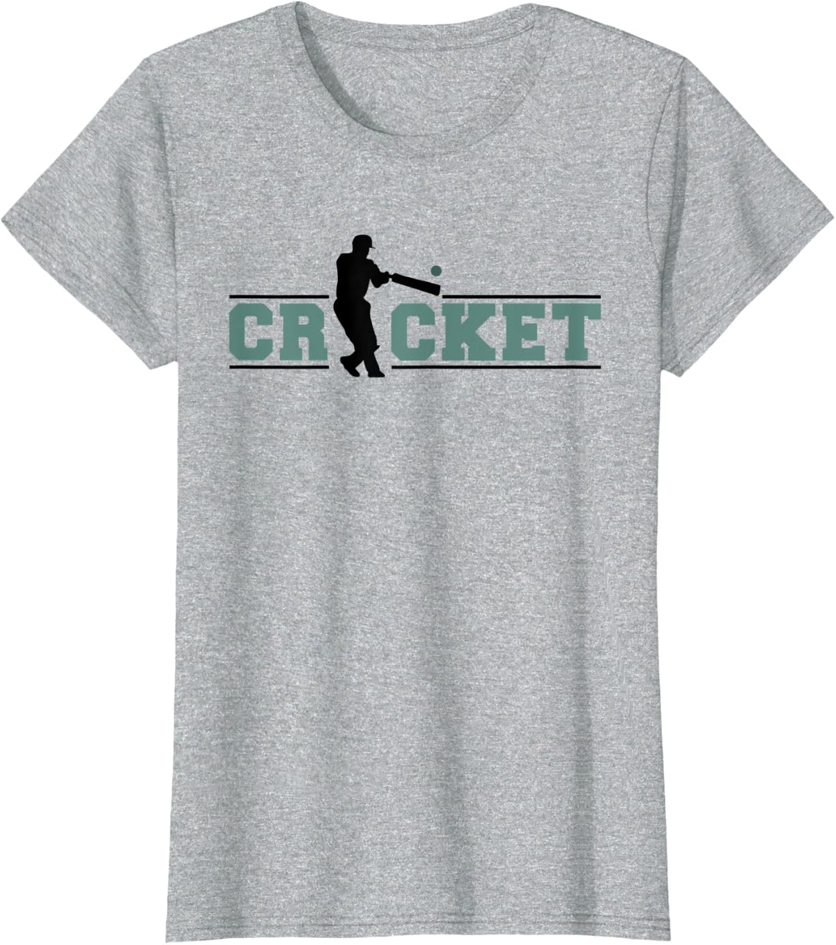 Cricket Player Sport T-Shirt - Heather Grey