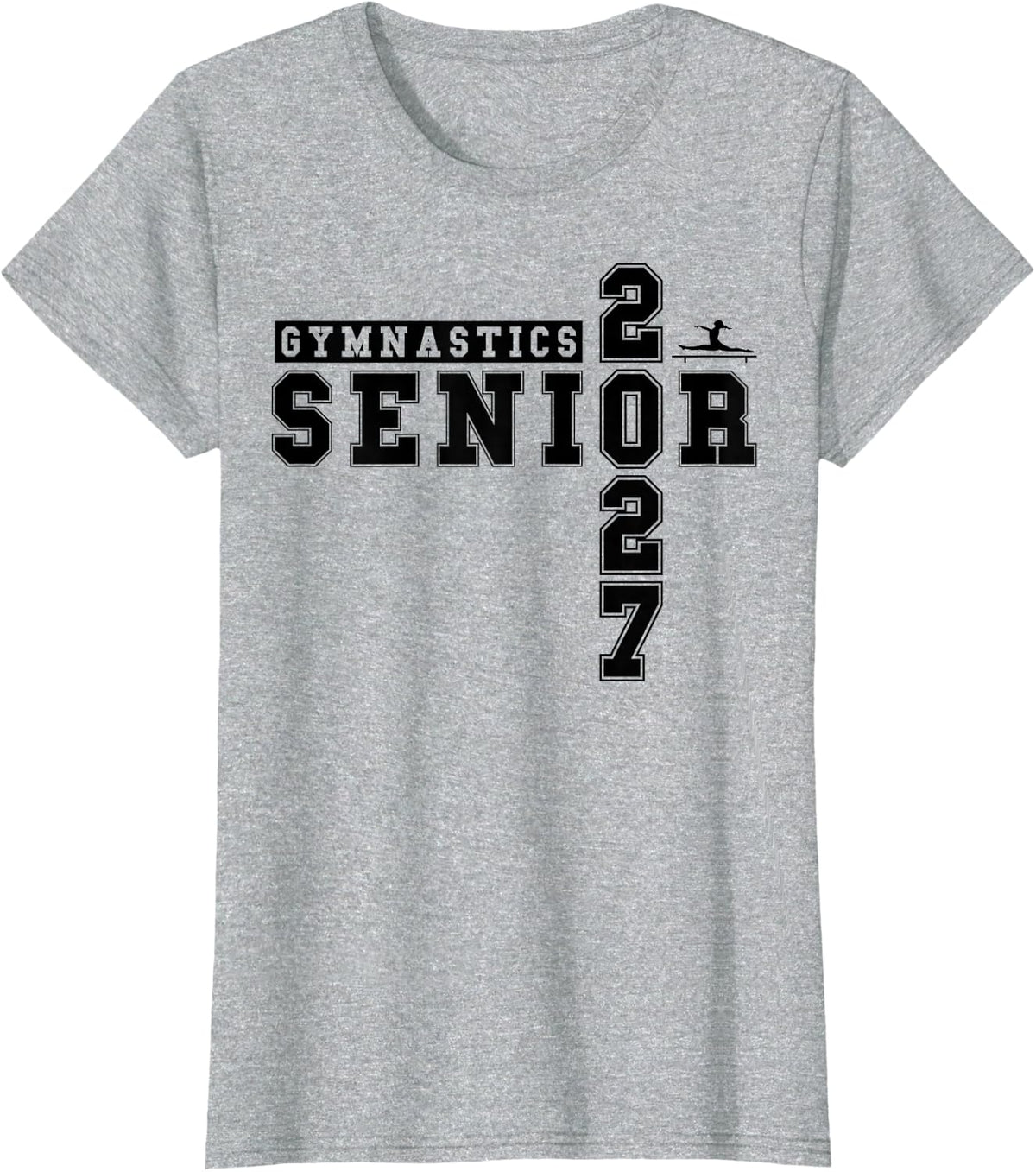 Gymnastics Senior Night Gymnastics Senior 2027 Graduation 57 T-Shirt - Heather Grey