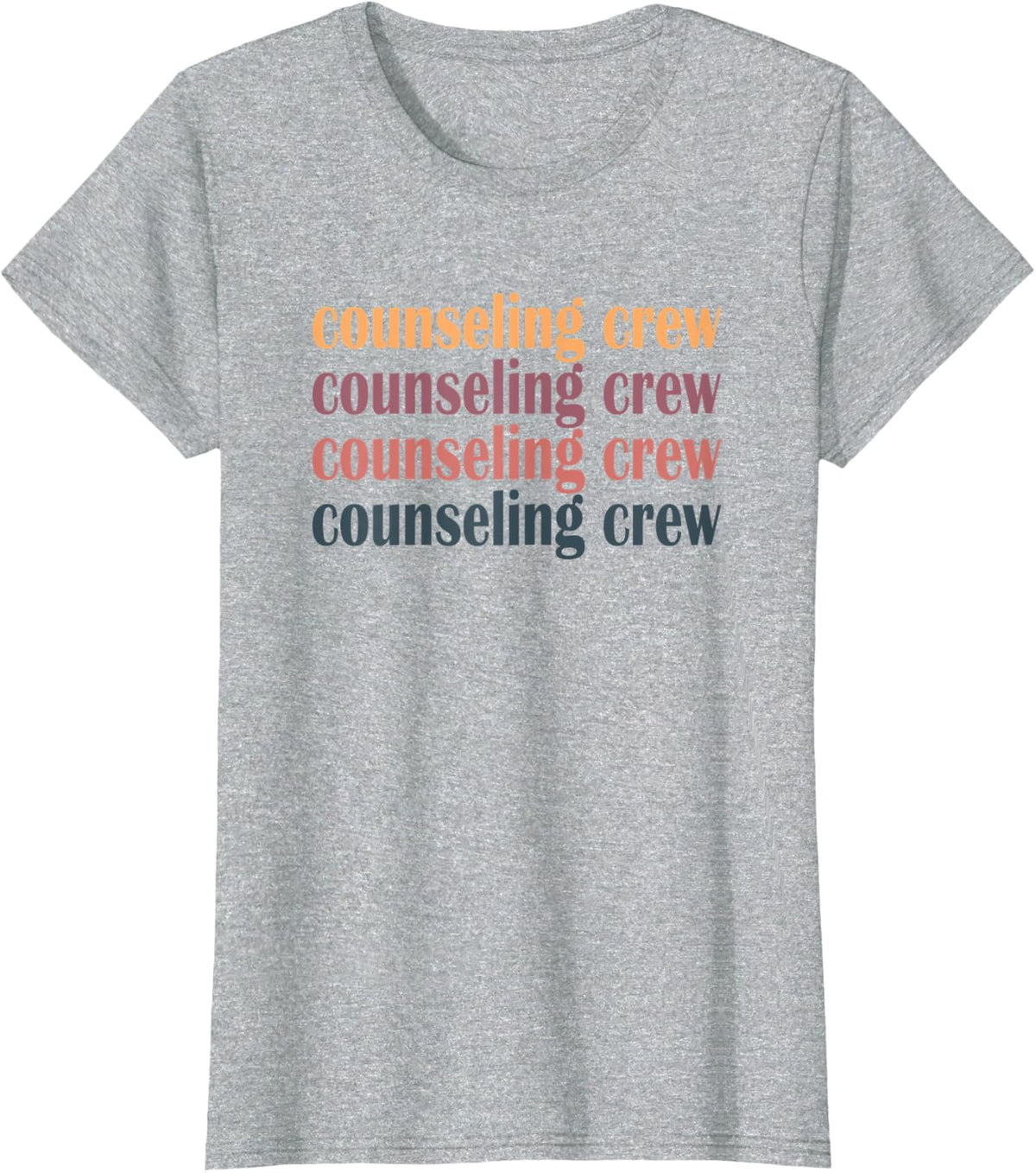 Counselor Crew Teacher School Counseling Squad Therapist T-Shirt for Men Women - Heather Grey