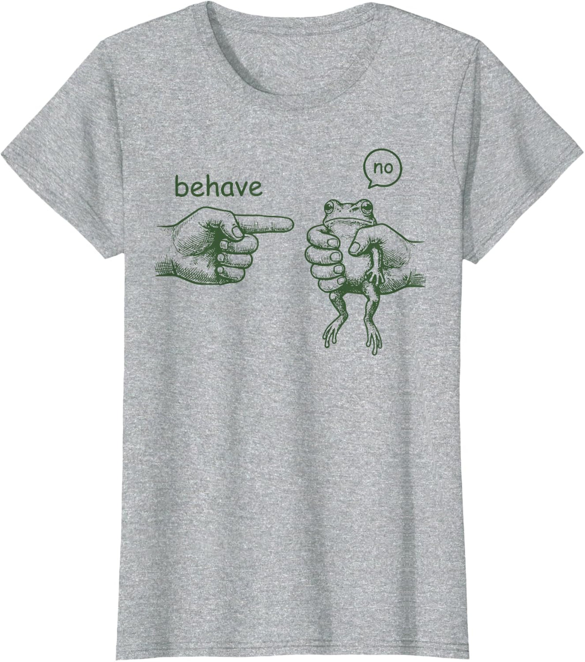 Behave No Frog T-Shirt - Heather Grey