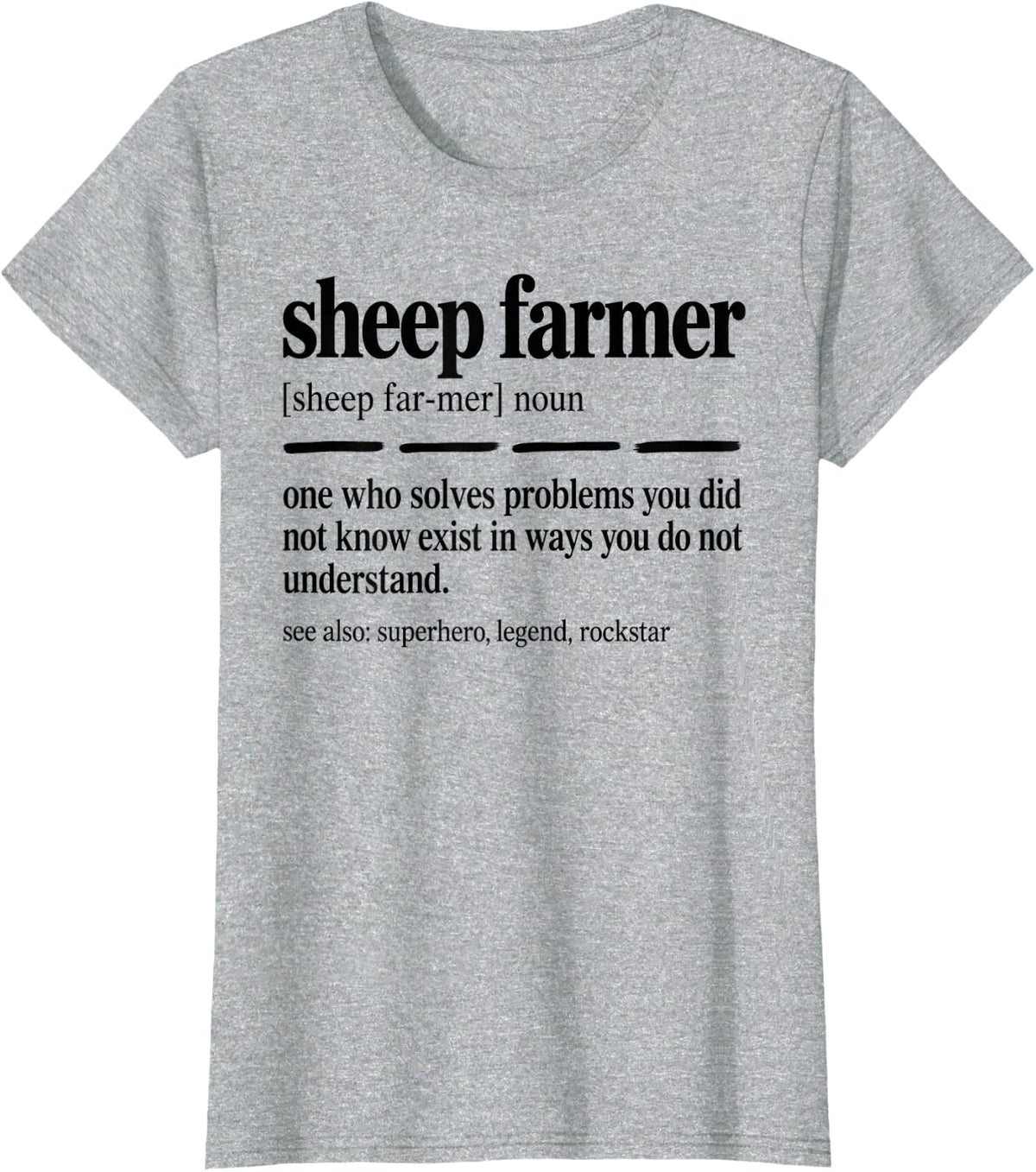 Sheep Farmer Definition Superhero Legend T-Shirt - Heather Grey