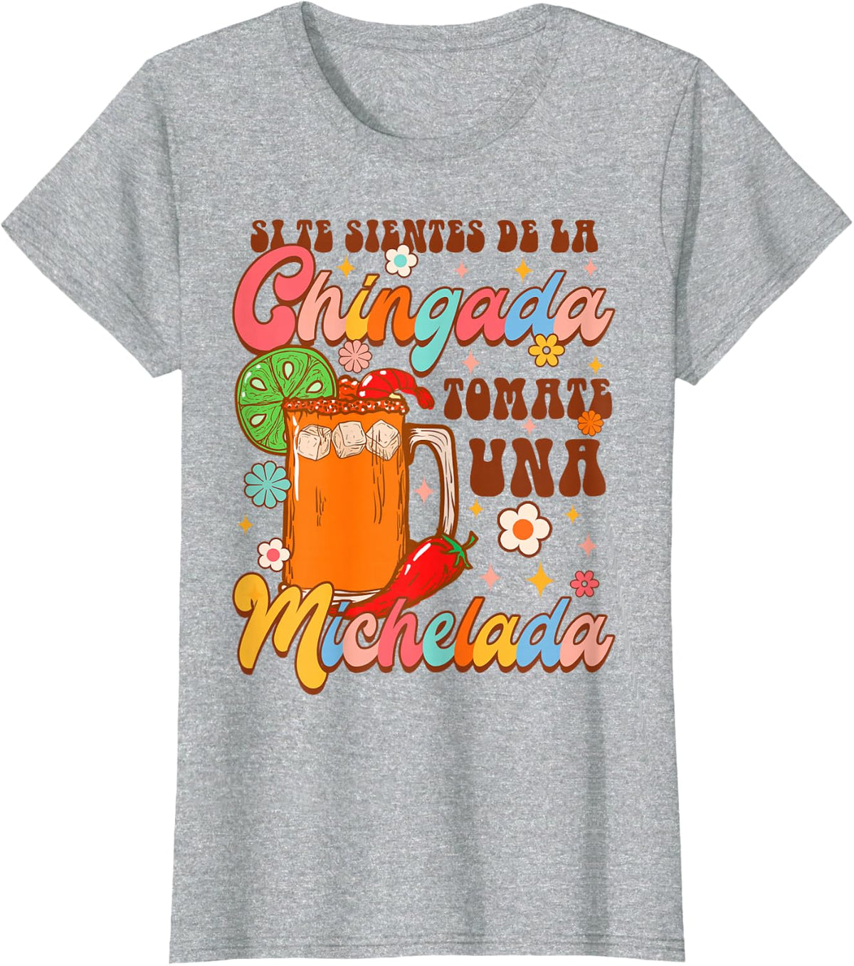 Funny Spanish Michelada Drinking Tomate Una Michelada T-Shirt - Heather Grey