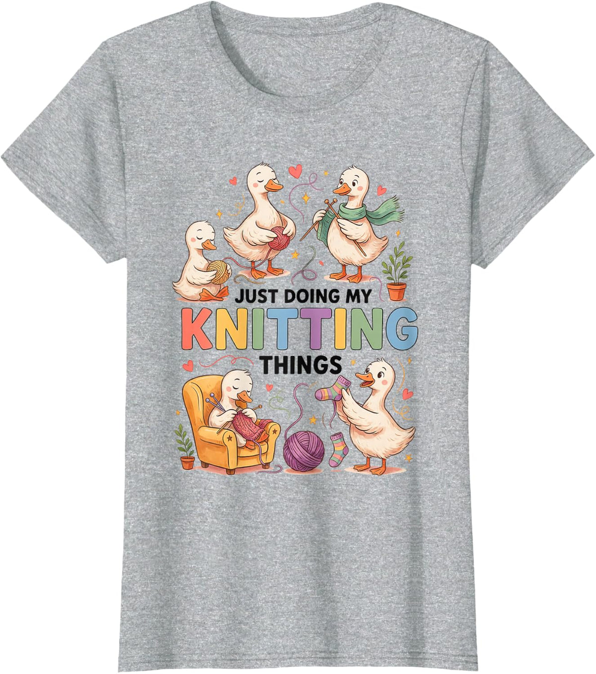 Knitting Knit Knitter Hand Doing My Things T-Shirt - Heather Grey