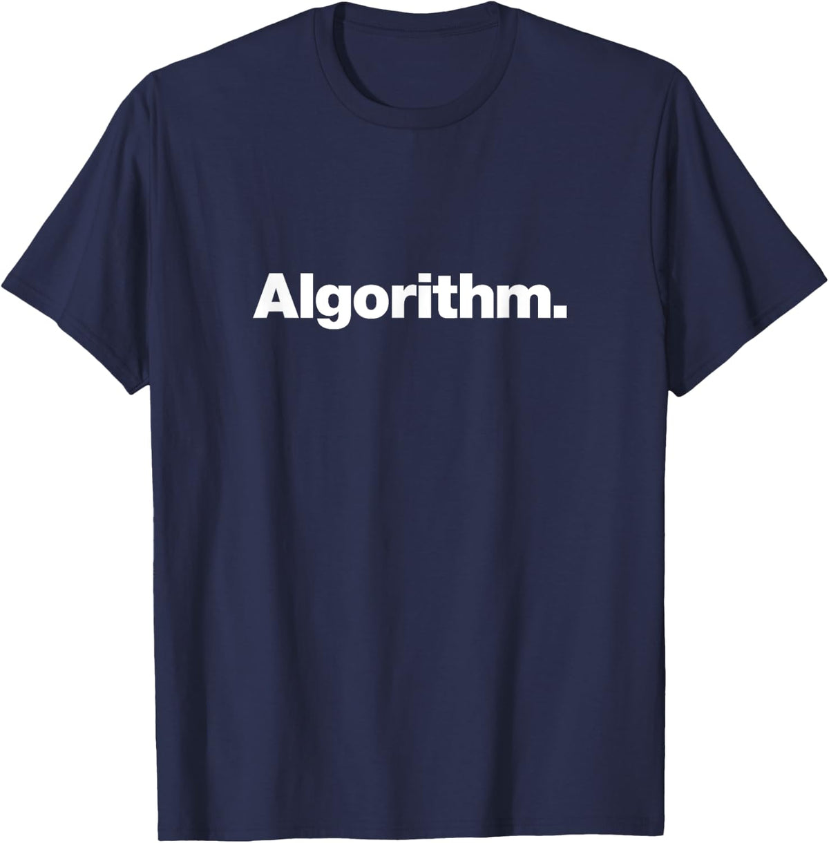 The word Algorithm | A design that says Algorithm T-Shirt - Navy Blue
