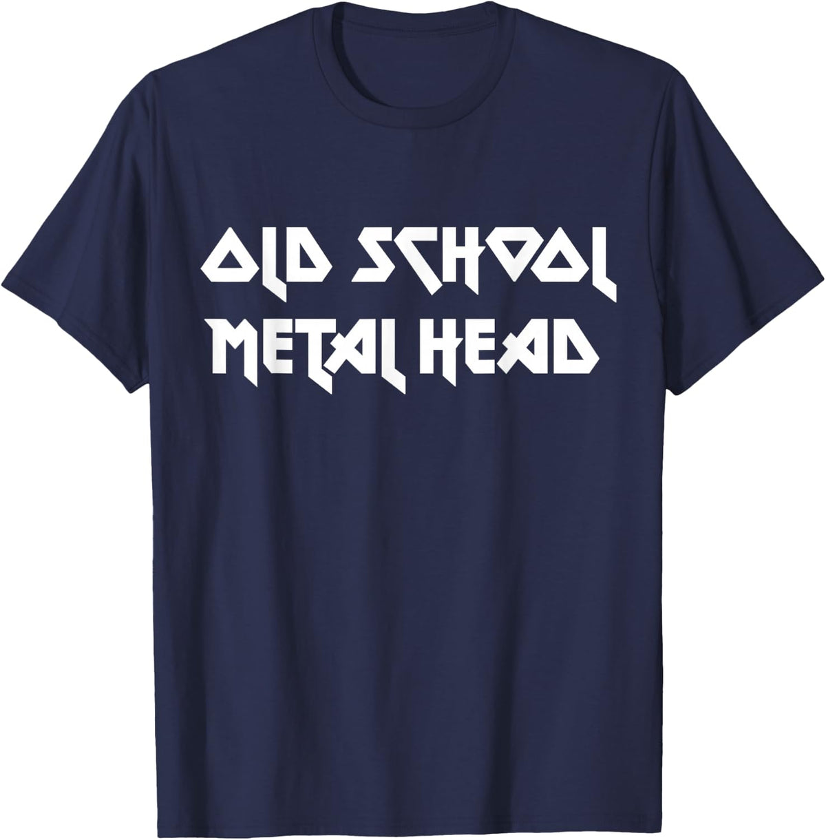 Old School Metal Head T-Shirt T-Shirt - Navy Blue