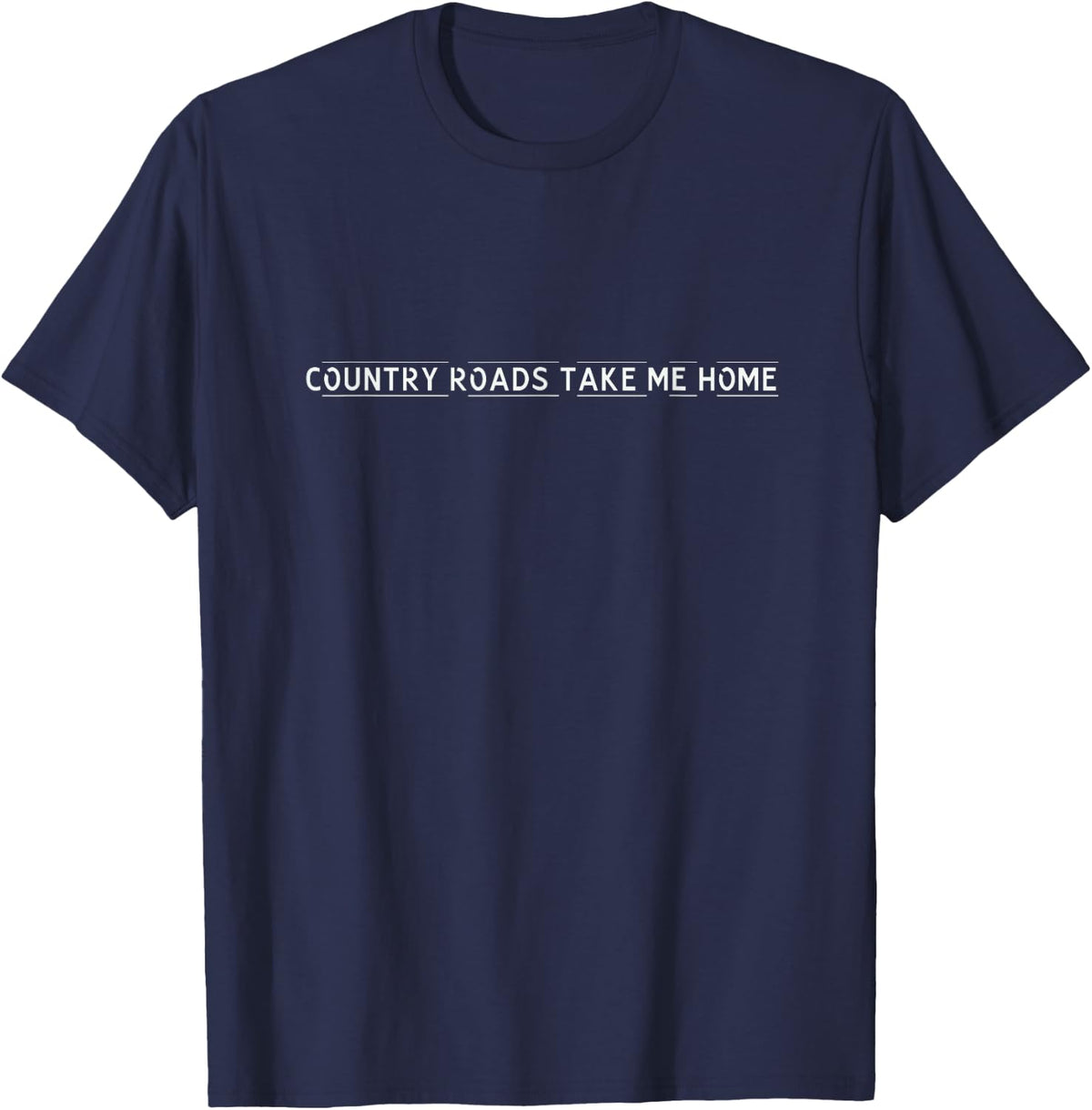 Country Roads Take Me Home T-Shirt - Navy Blue