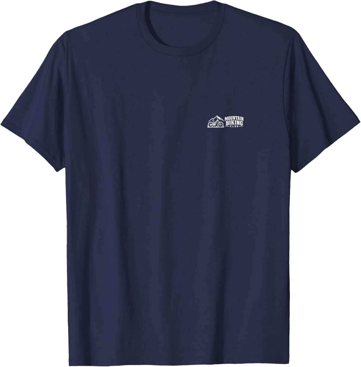 Mountain Biking Club Vintage Minimalist Hobby Team Group T-Shirt - Navy Blue