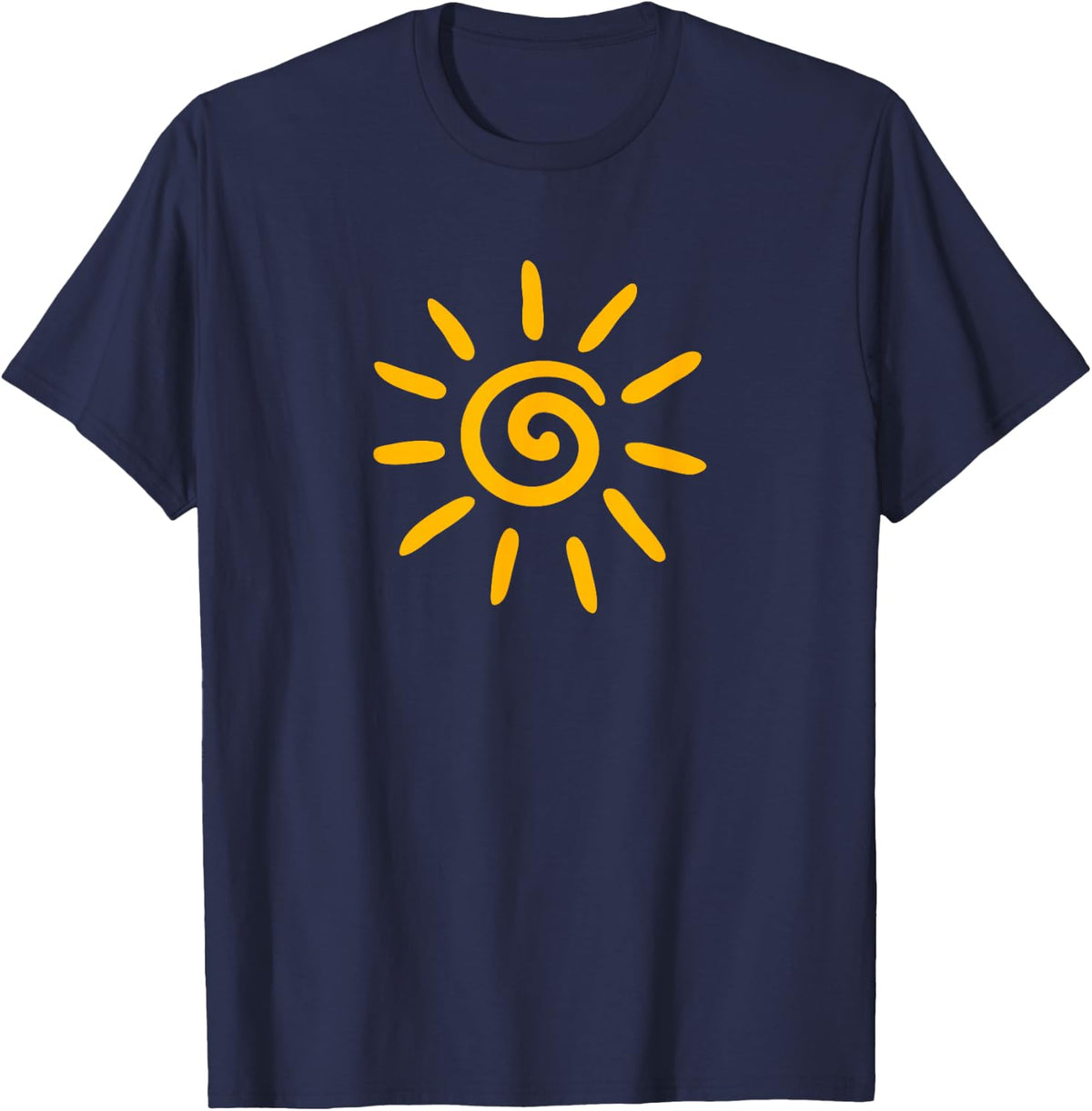 Summer Sun Sunshine Spiral T-Shirt - Navy Blue